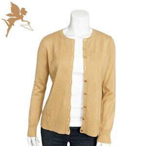 BARNEYS NEW YORK Classic silk/cashmere button front cardigan